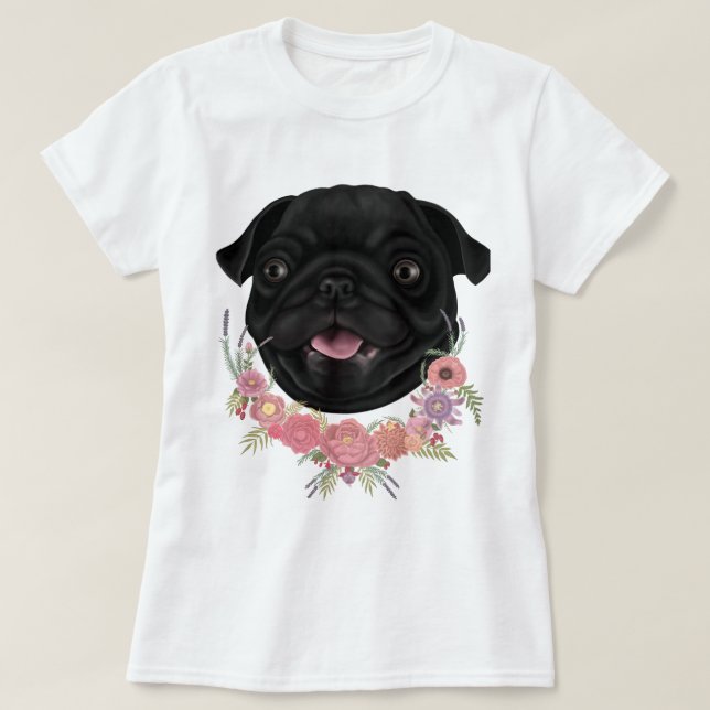 Camiseta Derpy Pug (Frente do Design)