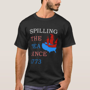 Camiseta Derramamento Do Chá Desde A Vintagem De 1773, Em 4
