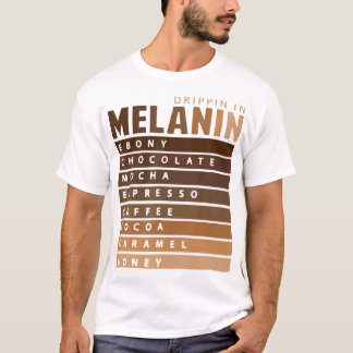 Camiseta Derramamento Em Melanin African American Queen Kin