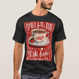 Camiseta Derramar do Tea Fashion Boba Sticker de Kelly Sued
