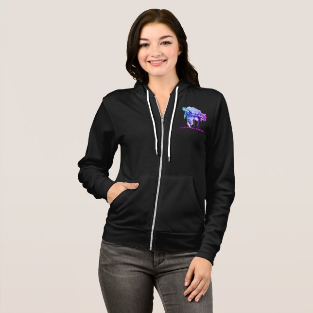 Camiseta DERRAMAR OC OIL 2021 Unisex Zip Hoodie em Lente Ro (Frente Completa)