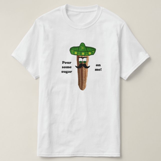 Camiseta Derrame algum açúcar em mim (Frente do Design)