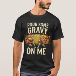 Camiseta Derrame Molho Em Mim Peru Divertido Dia de Ação de