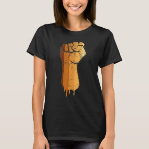 Camiseta Derretendo Melanina Punho Negro História Afro-Amer