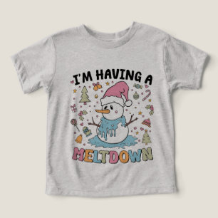 Camiseta Derretendo o Humor Feriado de Snowman