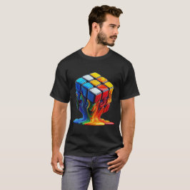 Camiseta Derreter cubo Rubix Camisa-T Escura Básica