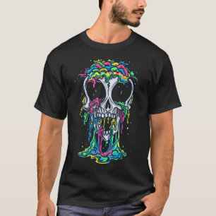Camiseta Derreter o crânio do Halloween - Grafi Colorido