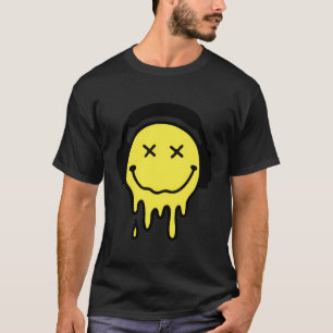 Camiseta Derreter sorriso amarelo Engraçado Sorriso Derreti