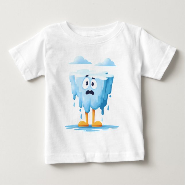 Camiseta Derretimento da Geleira – Bloco de Gelo Fofo para  (Frente)