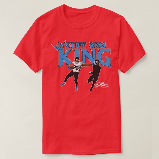 Camiseta Derrick Henry Stiff Arm King TShirt (Frente do Design)
