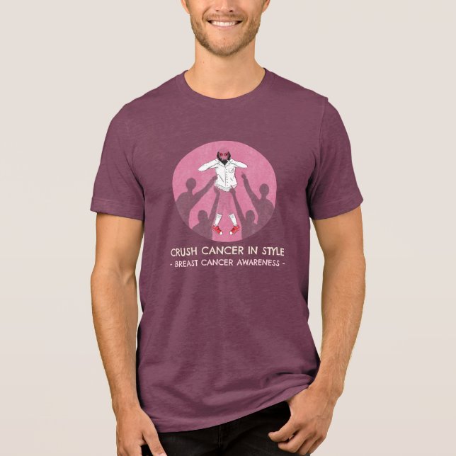 Camiseta Derrote o Câncer com Estilo (Frente)