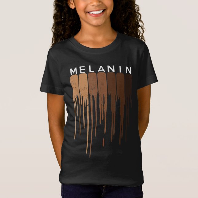 Camiseta Derrubando Melanin Orgulho Negro História Negra En (Frente)