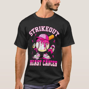 Camiseta Derrubar o Câncer de Mama Conscientização Beisebol