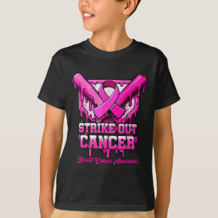 Camiseta Derrubar o Câncer de Mama Conscientização Beisebol