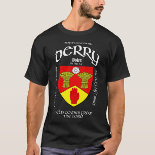 Camiseta Derry Ireland Irish Crest Casaco de Arms