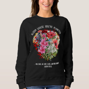 Camiseta DESABROCHAR ONDE VOCÊ ESTÁ PLANTADO Floral Cristão