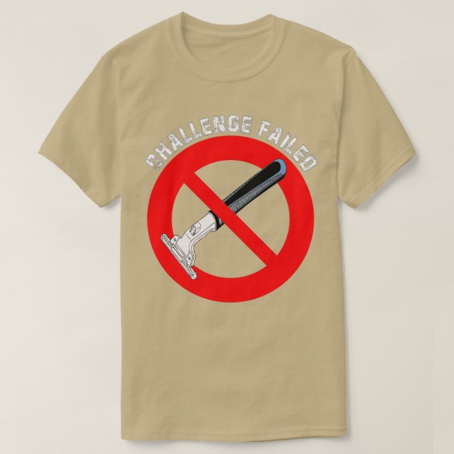 Camiseta Desafio barba de cheio de barba com falha, barba d (Frente do Design)