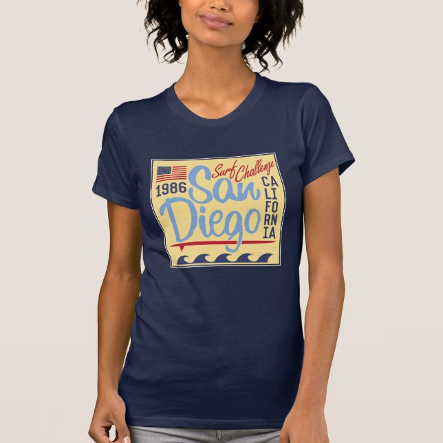 Camiseta Desafio do Surf San Diego de 1986 (Frente)