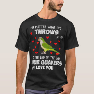 Camiseta Desafio Verde Seu Pássaro De Papagaio Quaker Ainda