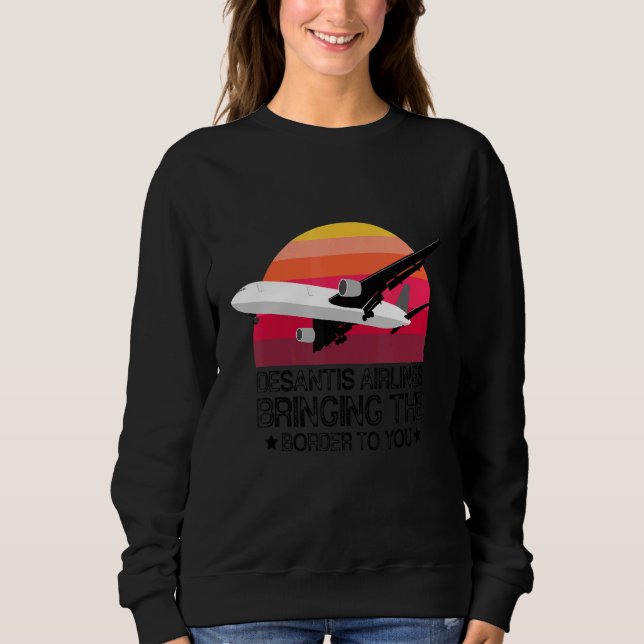 Camiseta Desantis Airlines Bringing the Border to You Vinta (Frente)