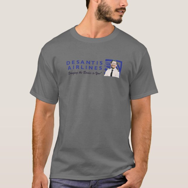 Camiseta Desantis Airlines Engraçado Memória Política Ron D (Frente)