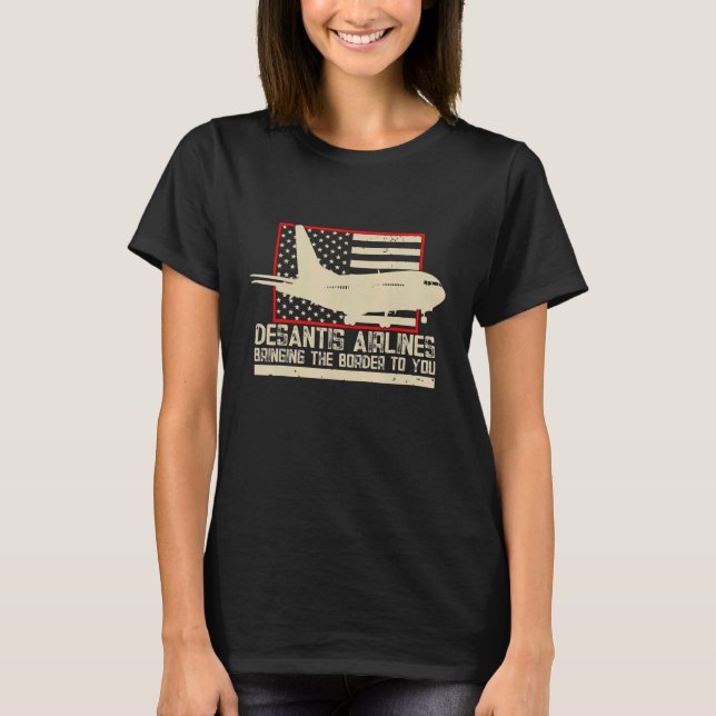 Camiseta Desantis Airlines Engraçado Político (Frente)