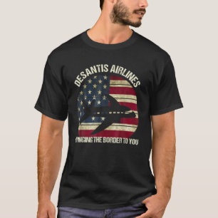 Camiseta Desantis Airlines Funny Vintage Memória Política A