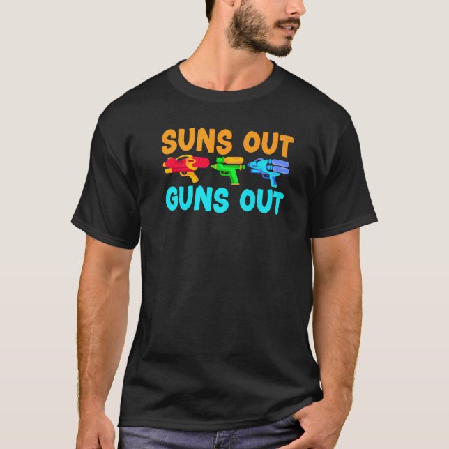 Camiseta Desaparece Armas de Água Explosiva (Frente)