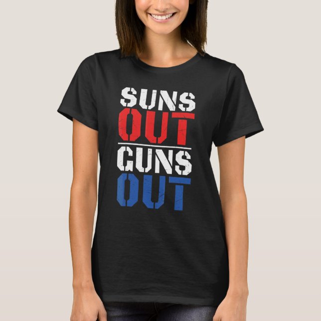 Camiseta Desaparece Armas Do Quarto De Julho (Frente)