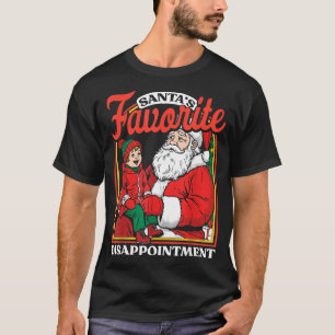 Camiseta Desapontamento Favorito do Papai Noel Engraçado Sa