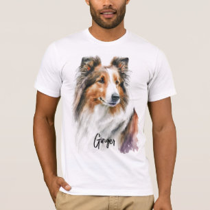 Camiseta Desativar pintura de Sheltie   Personalizado