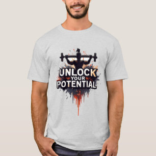 Camiseta Desbloqueie Seu Potencial: Silhueta de Fitness Ous