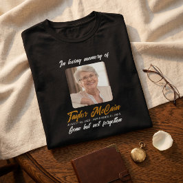 Camiseta Descansa em Paz Criar Memorial Personaliz