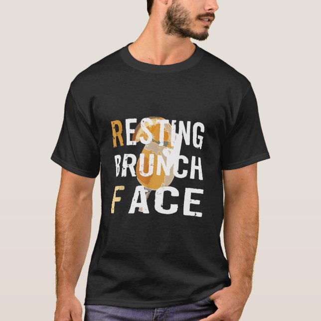 Camiseta Descansando Brunch Face Champagne Mimosa Funny (Frente)