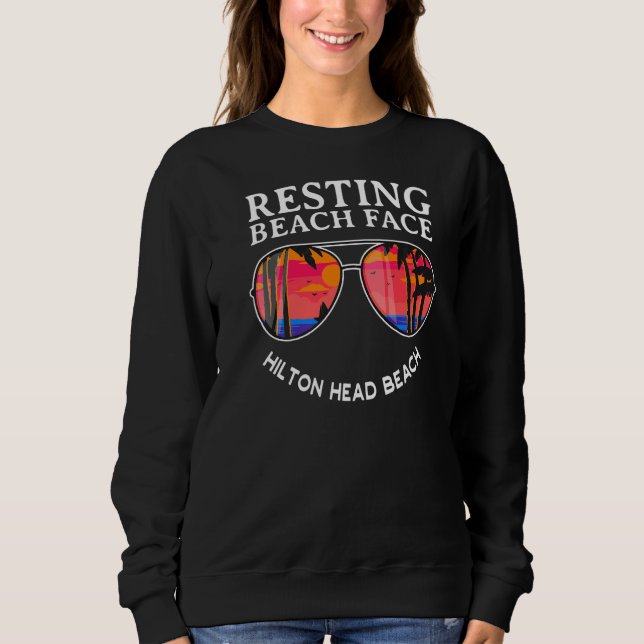 Camiseta Descansando Hilton Head Beach Ocean Humor (Frente)