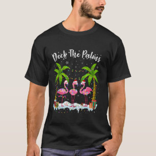 Camiseta Descanse as luzes de Natal tropicais de Palms Flam