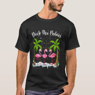 Camiseta Descanse as luzes de Natal tropicais de Palms Flam