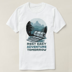 Camiseta Descanse com facilidade Aventura Amanhã Design de