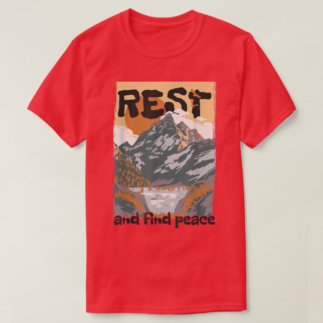 Camiseta Descanse e encontre a paz (Frente do Design)