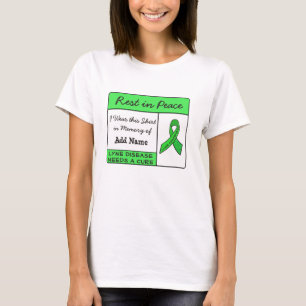 Camiseta Descanse em Paz Doença de Lyme Em Memória de Camis