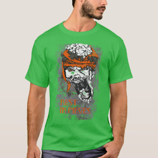 Camiseta Descanse em Pedaços Caveira Zombie