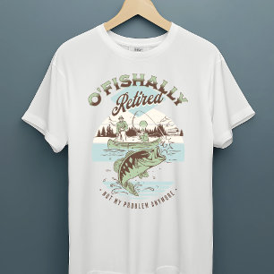 Camiseta Descanso De Pesca Engraçado Com O-Fishally Aposent