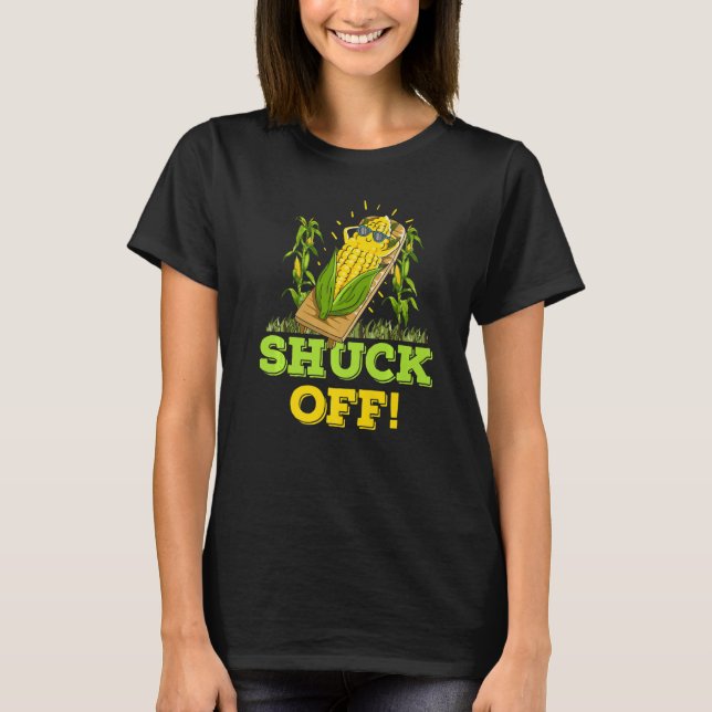 Camiseta Descascar para um agricultor de milho 1 (Frente)