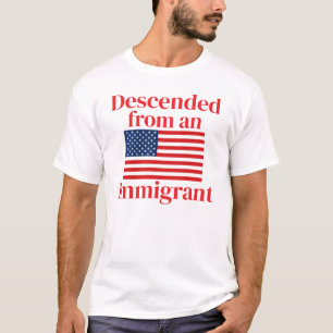 Camiseta Descendente de um imigrante (personalizável)