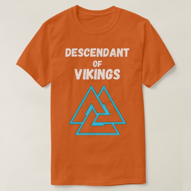 Camiseta Descendente De Vikings (Frente do Design)