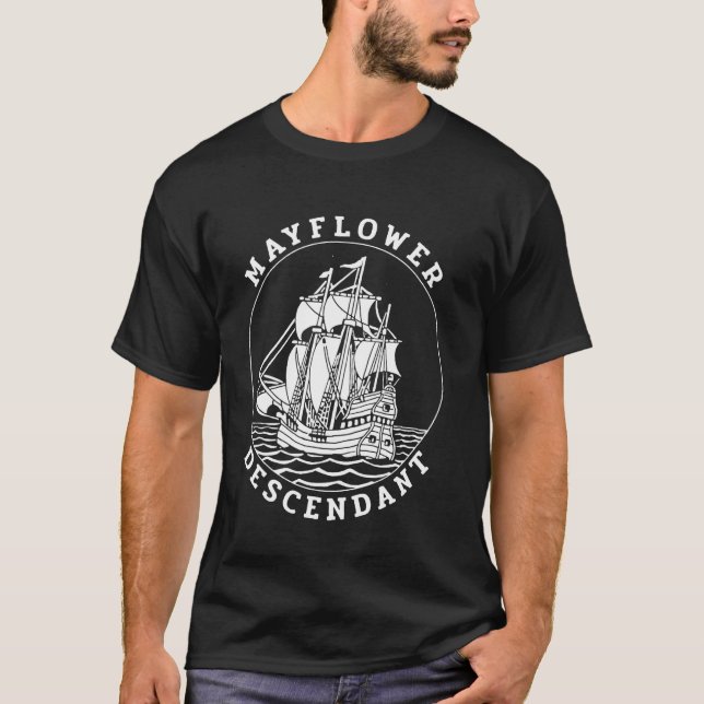 Camiseta Descendente do Mayflower (Frente)