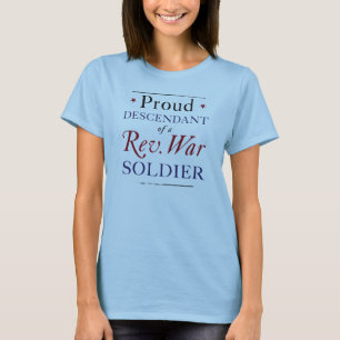 Camiseta Descendente orgulhoso de um Rev. Guerra Soldado -