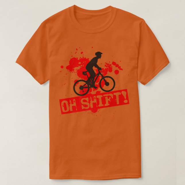 Camiseta Descida de Anel de Montanha MTB de Enduro (Frente do Design)