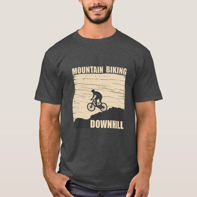 Camiseta Descida de bicicleta de montanha (Frente)
