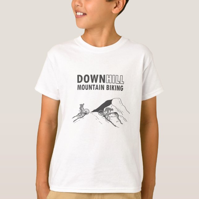 Camiseta Descida de bicicleta de montanha (Frente)
